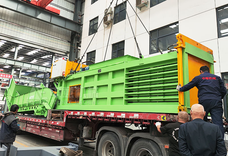 固廢垃圾處理設(shè)備裝車完成